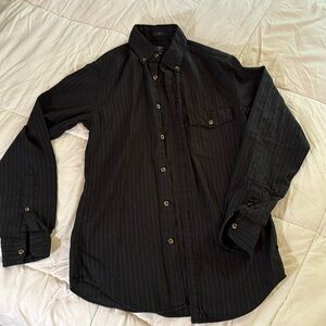 J. CREW men’s size XS SLIM button down shirt. Brushed twill. Black/DK GRAY.